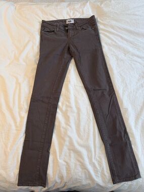 PAIGE Skyline Skinny Jeans Size 26 Gray Mid Rise Stretch Denim